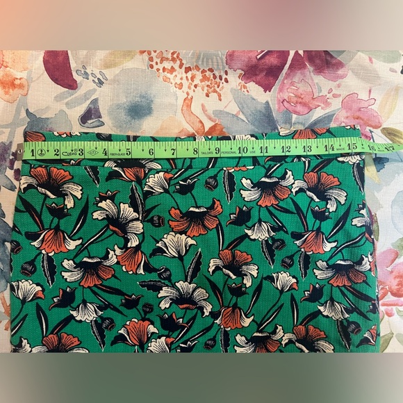 J. Crew Floral Skirt - Green and Orange. A042 - Picture 4 of 5